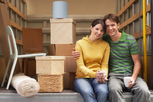 Packing and loading household items for a Bromley relocation