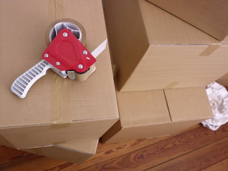 Preparing a Bromley office for relocation with labelled boxes