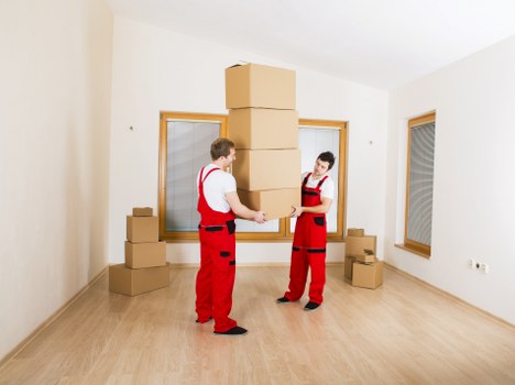 Household boxes and furniture prepared for a Bromley move
