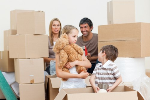 Local office movers loading business equipment in Bromley