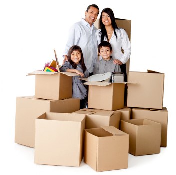 Office relocation equipment and boxes ready for a Bromley business move